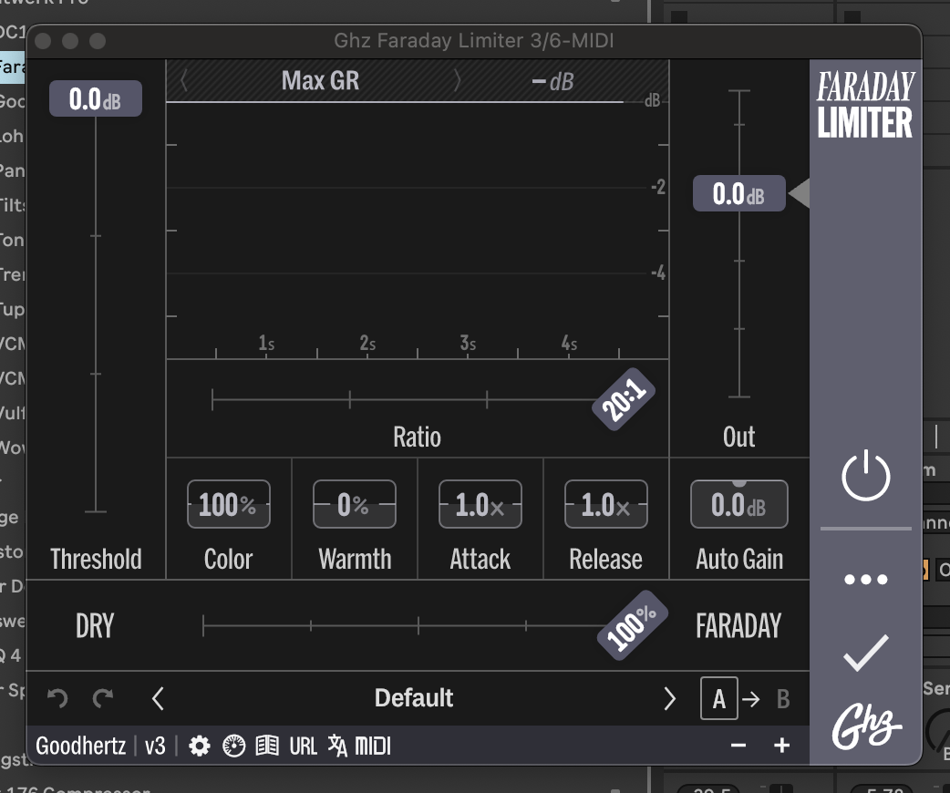 Goodhertz Faraday Limiter